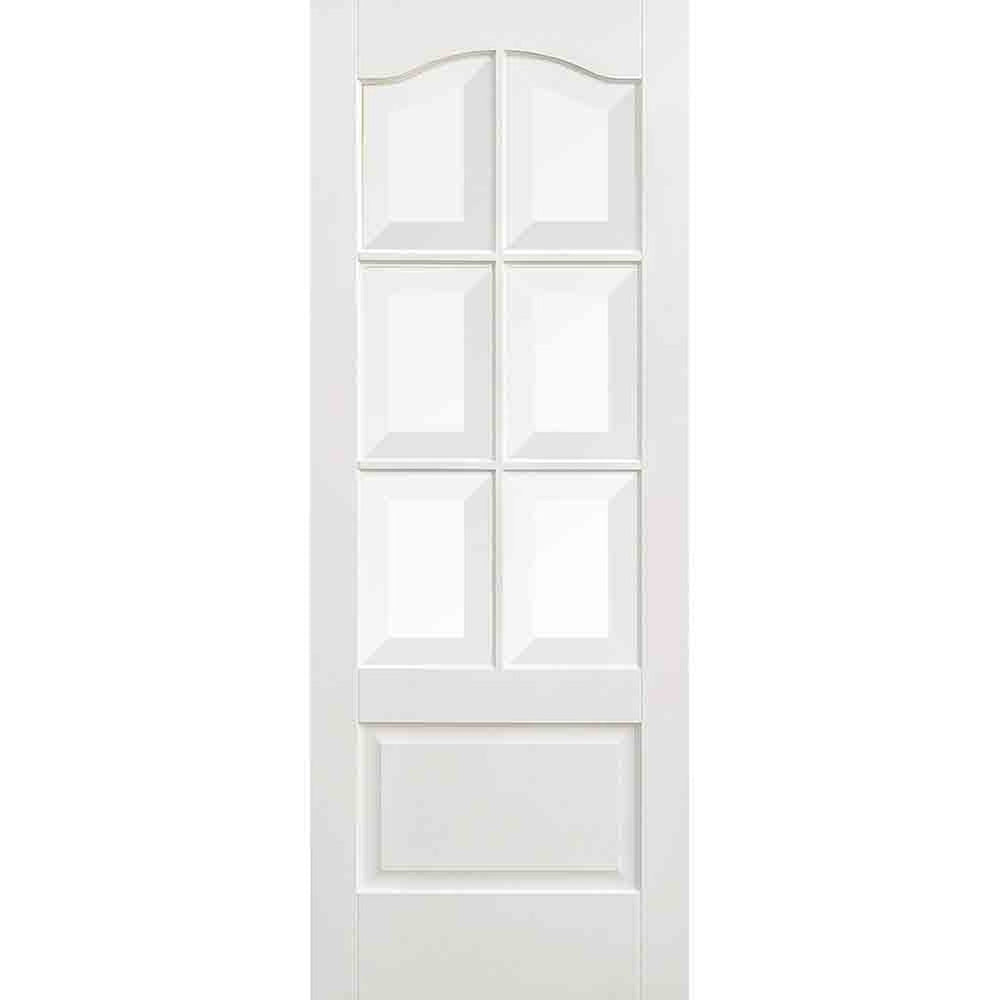Product Kent white primed clear bevelled glazed internal door