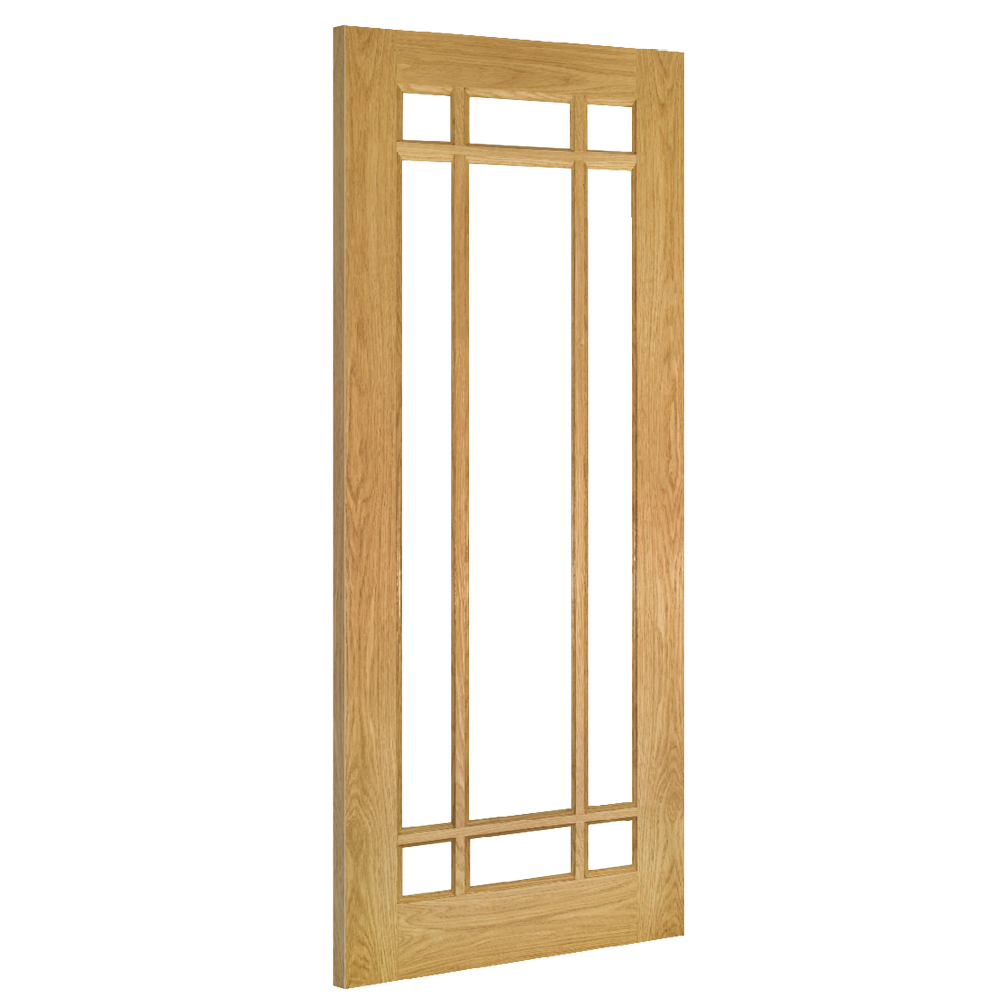 Kerry Glazed Oak Door - Angled Product Image