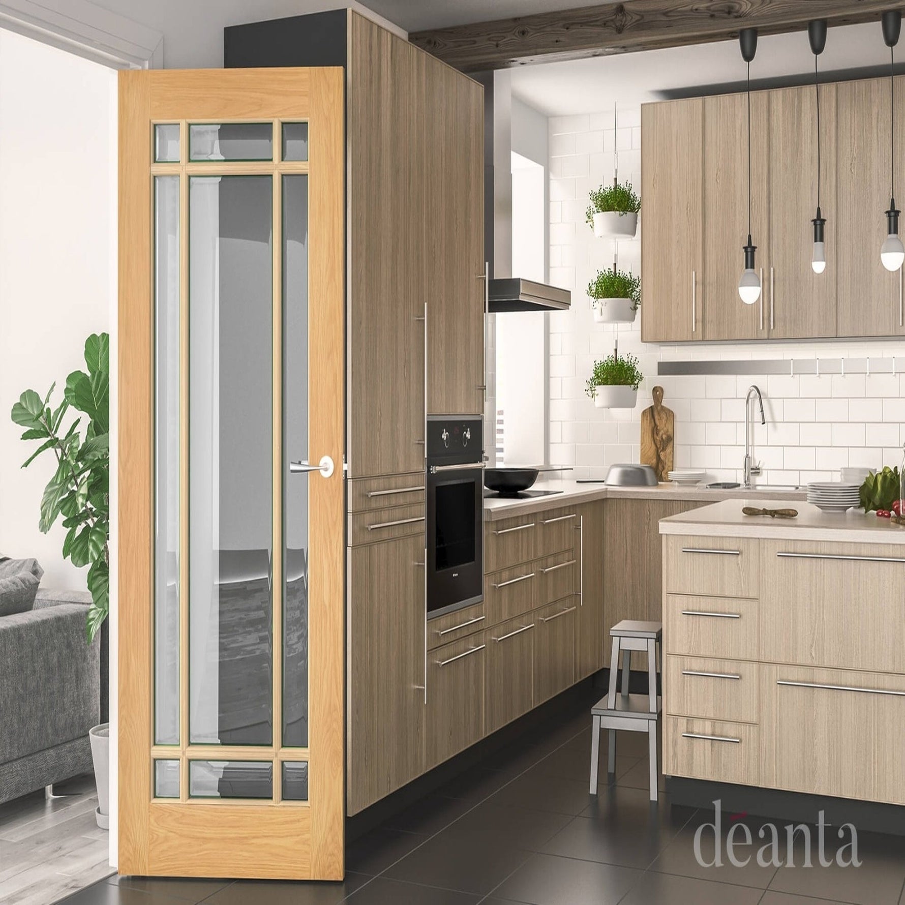 Kerry Glazed Oak Door - Lifestyle Image 2