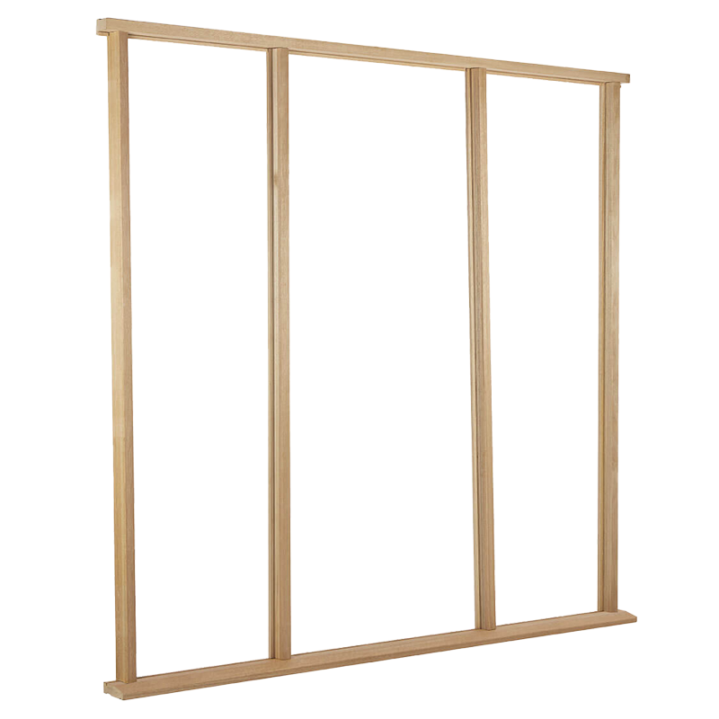 Oak universal vestibule external door frame with sidelights
