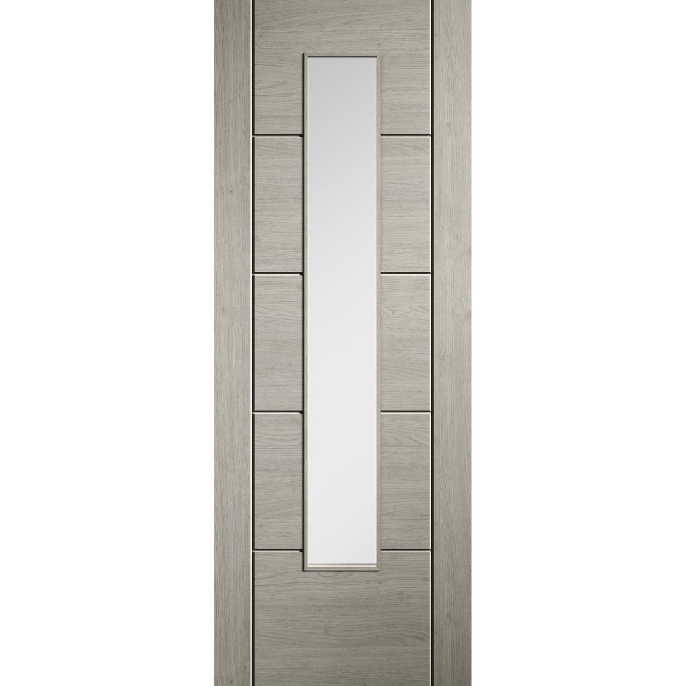 Product Ladder light grey prefinished laminate glazed internal door