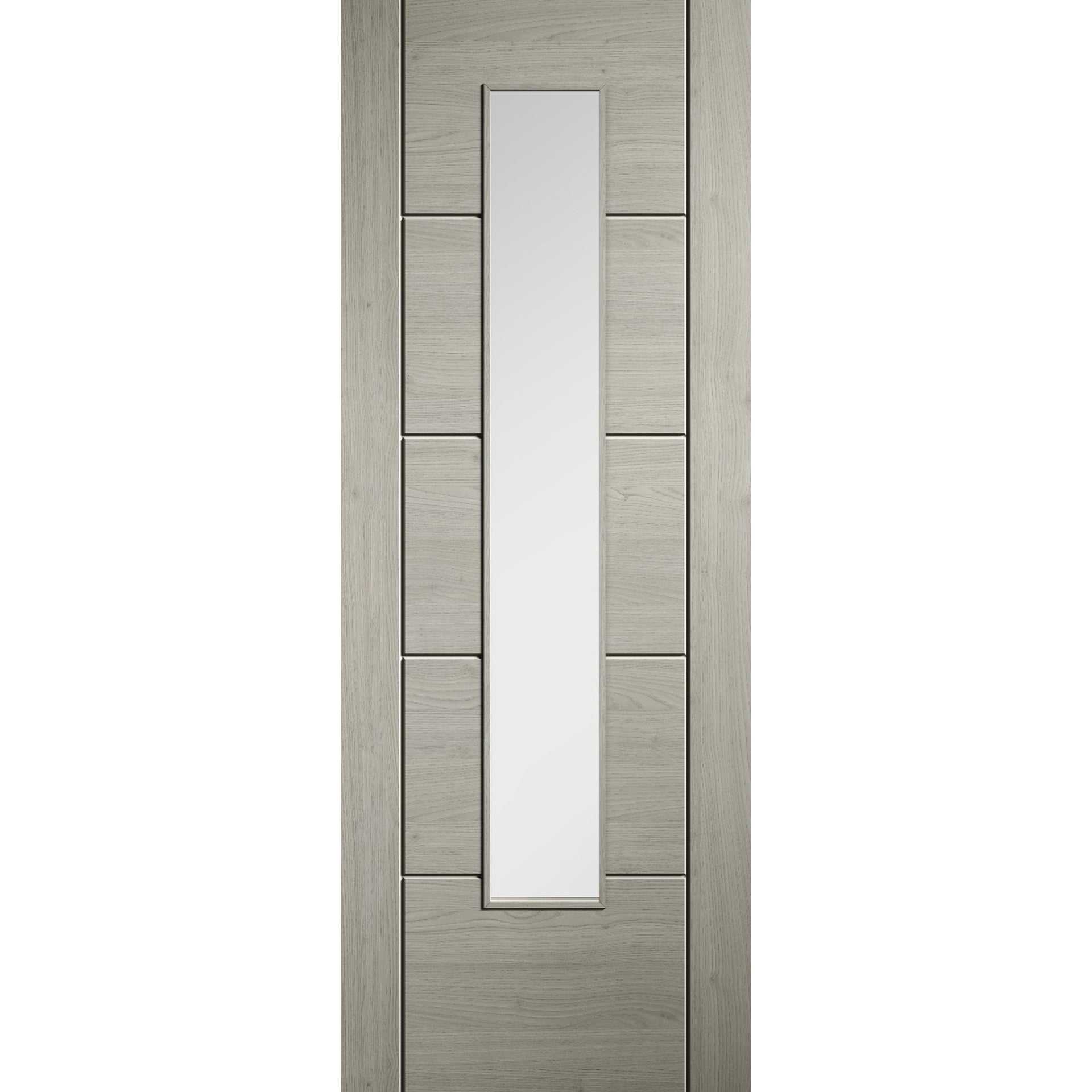 Ladder Light Grey Prefinished Laminate Glazed Door - Main Product Image