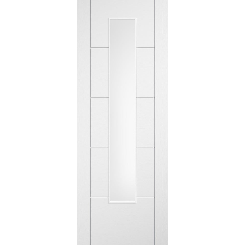Product Ladder white prefinished laminate glazed door