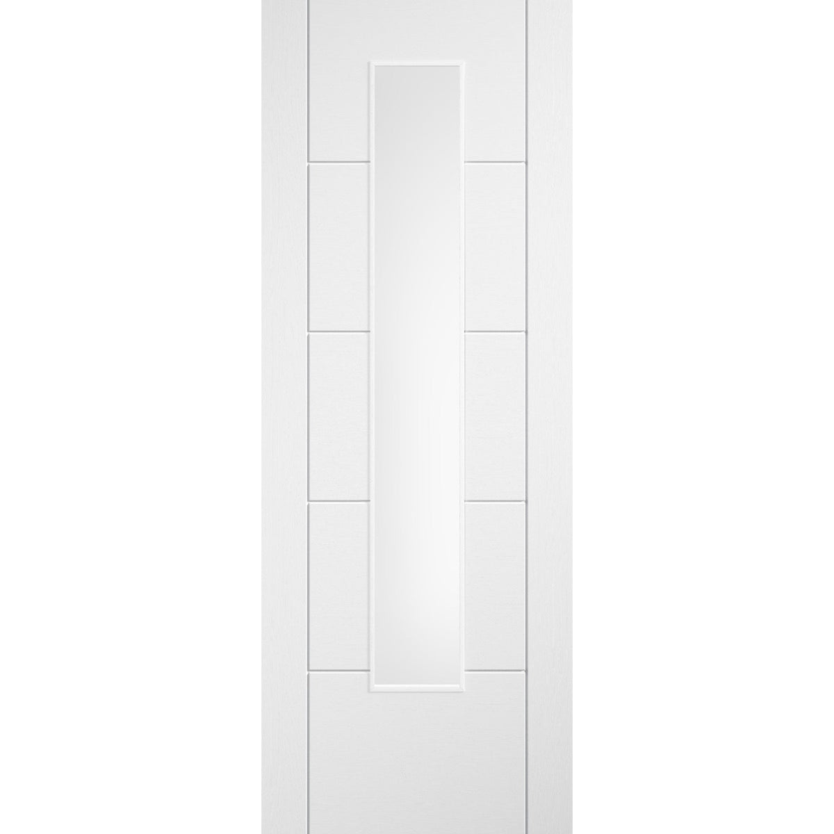 Ladder White Prefinished Laminate Glazed Door - Main Product Image