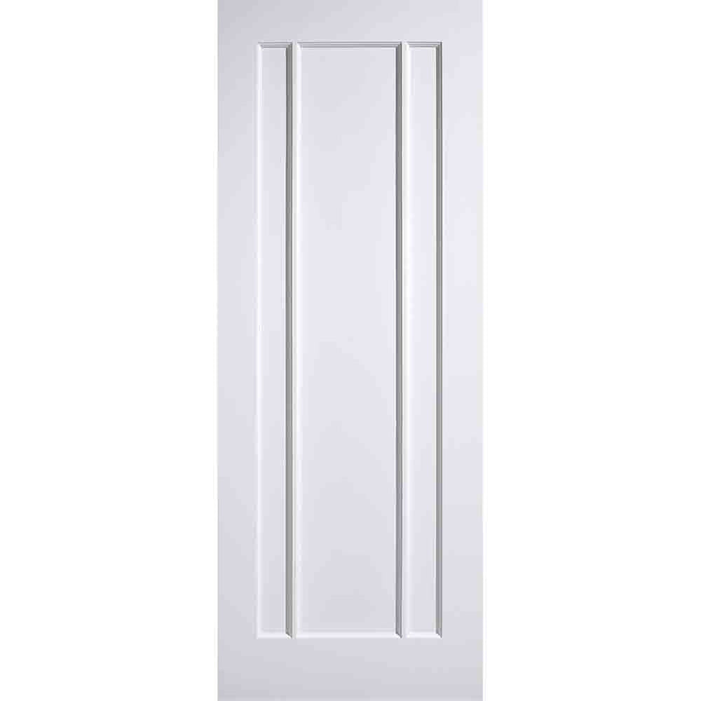 Product Lincoln three-panel white primed internal door