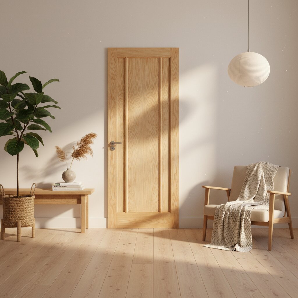 Product oak Lincoln internal door with three flat panels