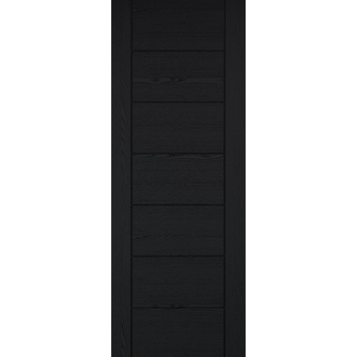 Linear Black Prefinished Laminate 7 Panel Internal Door - Main Product Image