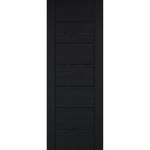 Linear Black Prefinished Laminate 7 Panel Internal Door - Main Product Image