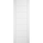Linear White Prefinished Laminate 7 Panel Internal Door - Main Product Image