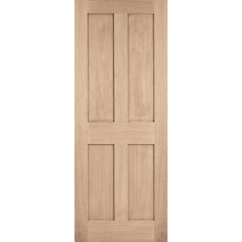 Product prefinished oak London four-panel FD30 internal fire door with flat panels