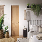 London Flat 4P Unfinished Oak Internal Door - Lifestyle Image 1
