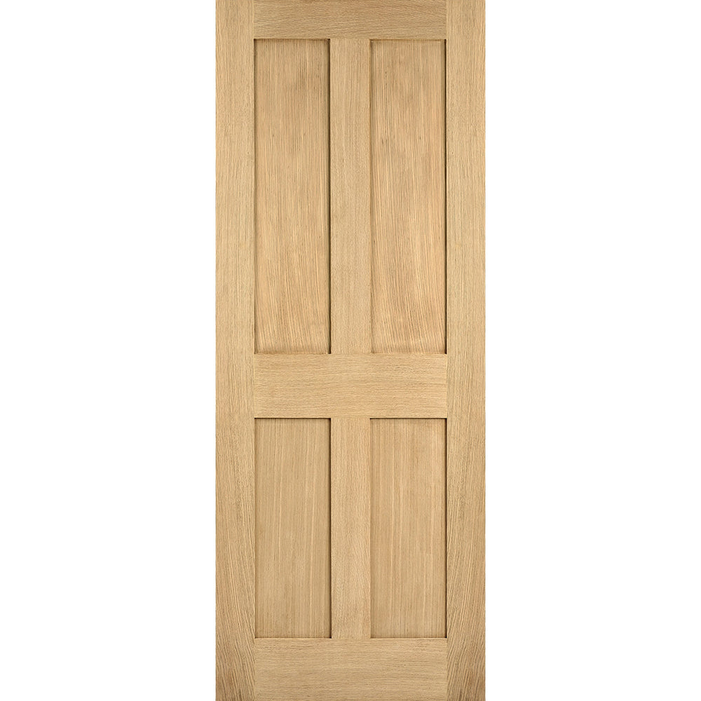 Product London flat four-panel unfinished oak internal door
