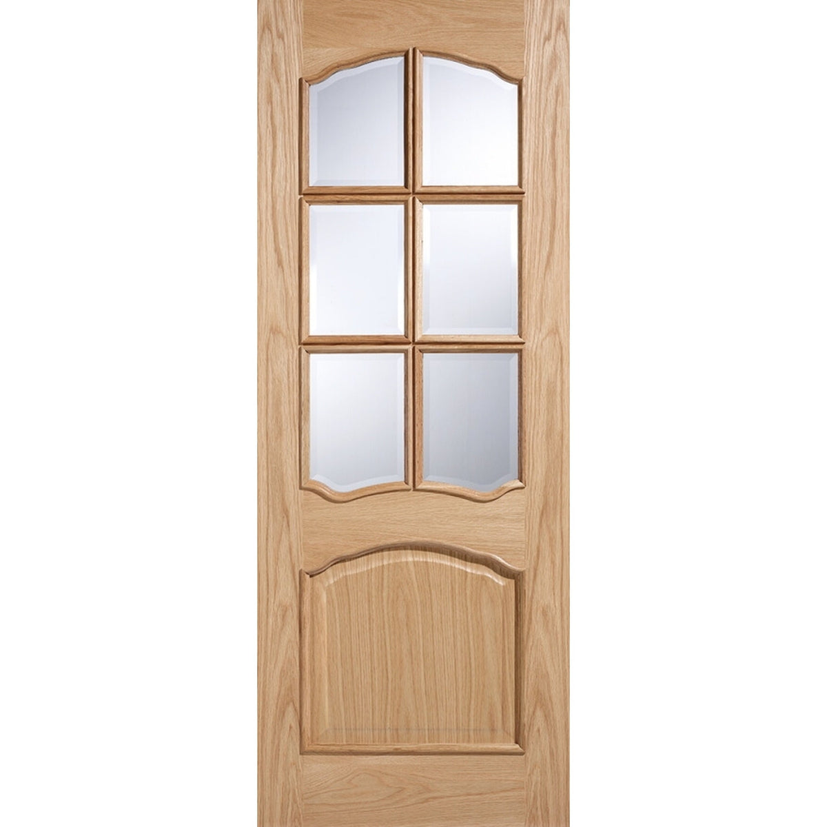 Louis Glazed Unfinished Internal Oak Door - Main Product Image