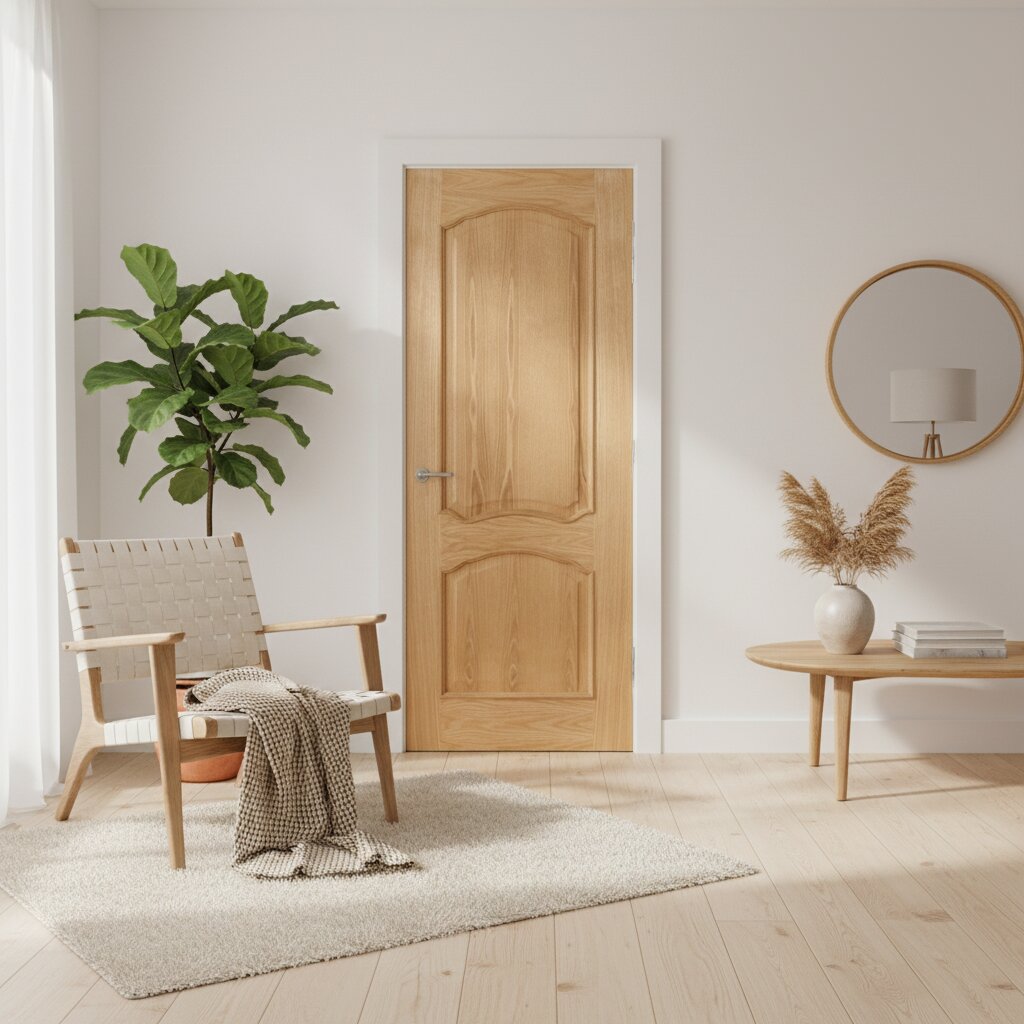 Product oak Louis internal door with decorative panel moulding
