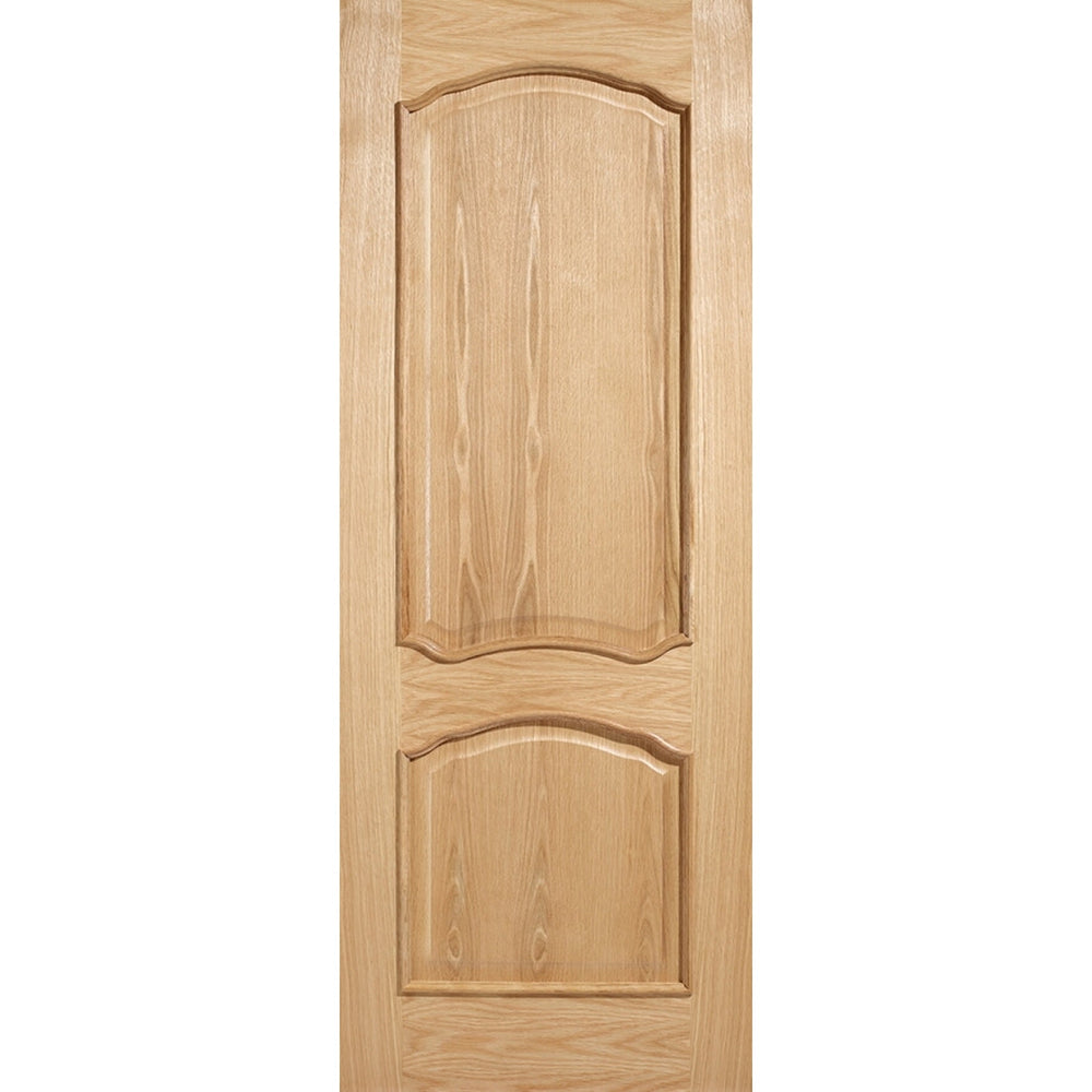 Product Louis oak internal door with vertical grooved panels