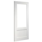 Madison White Primed Glazed Internal Door - Angled Product Image
