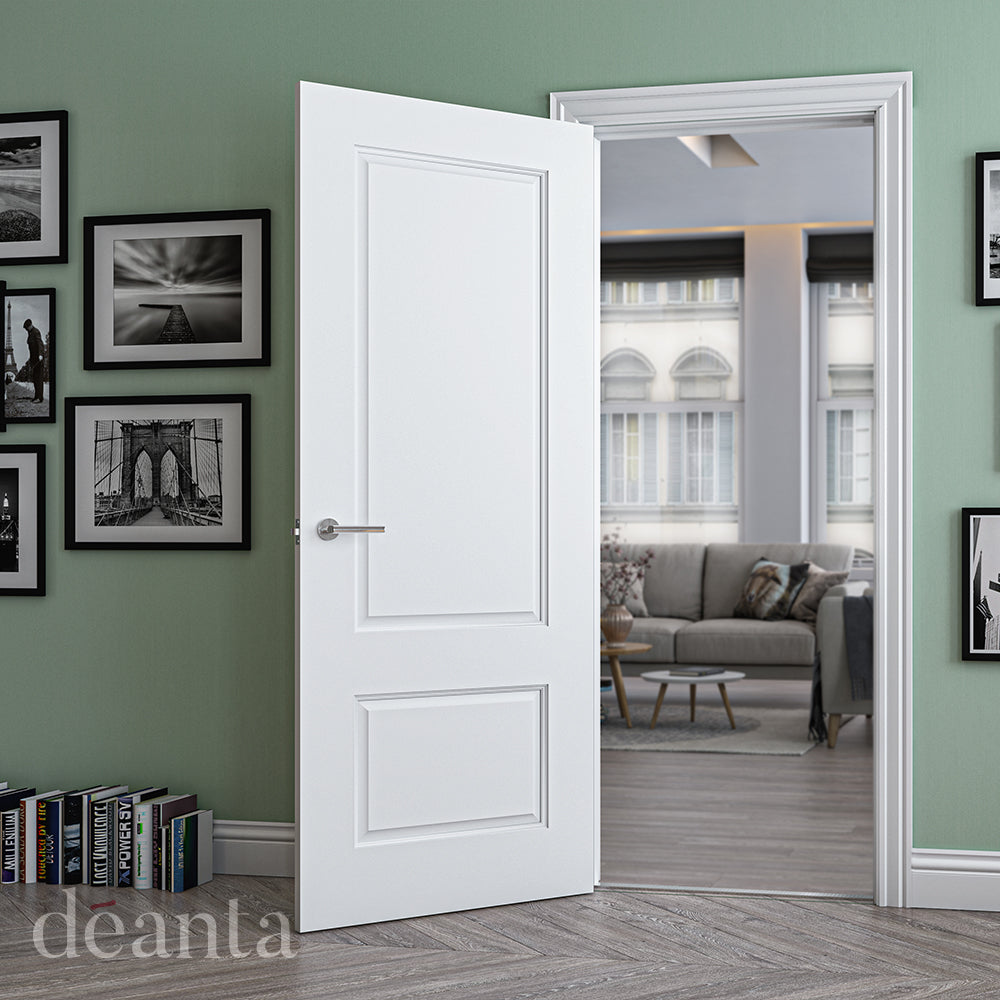 Madison White Primed Door - Lifestyle Product Image