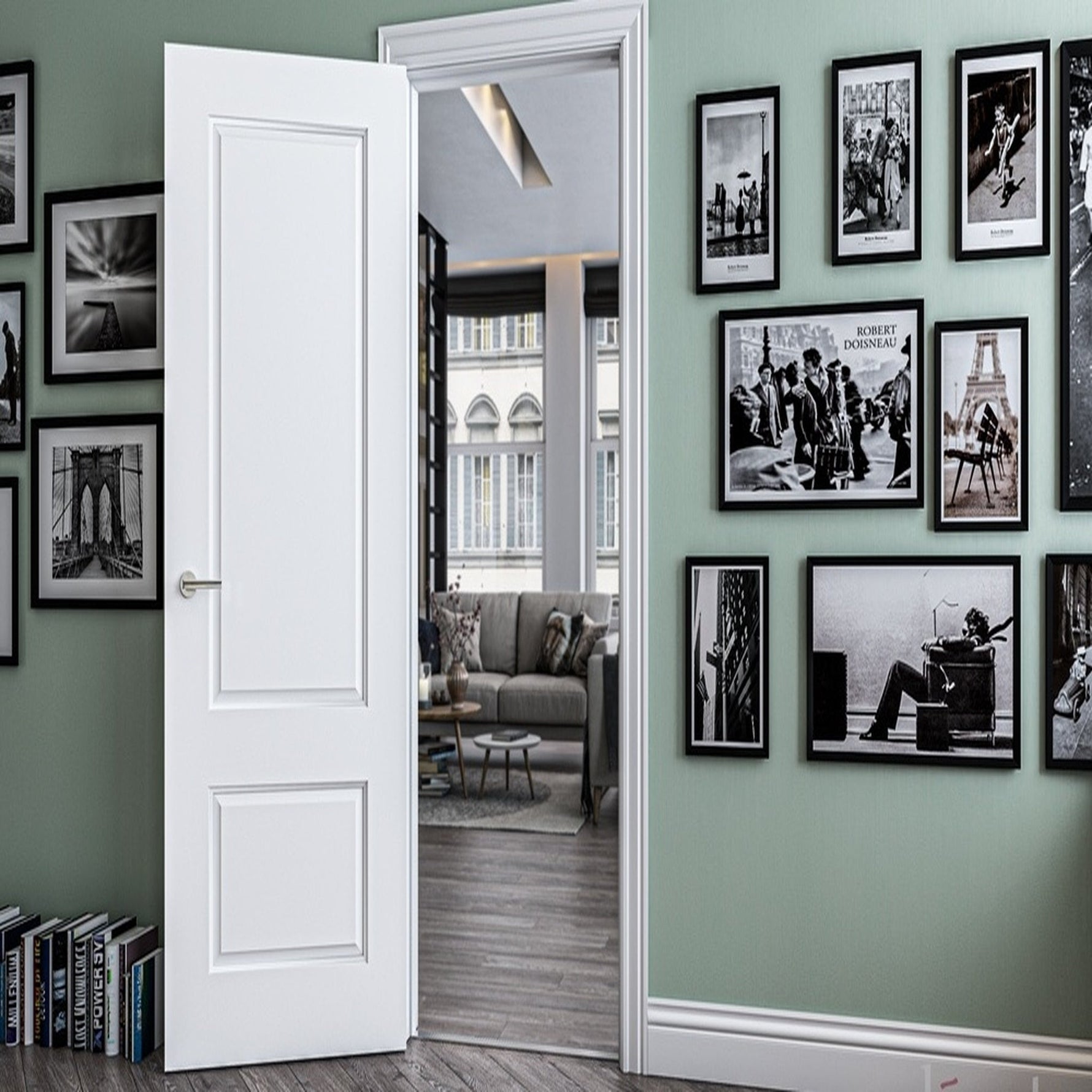 Madison White Primed Door - Lifestyle Image 1