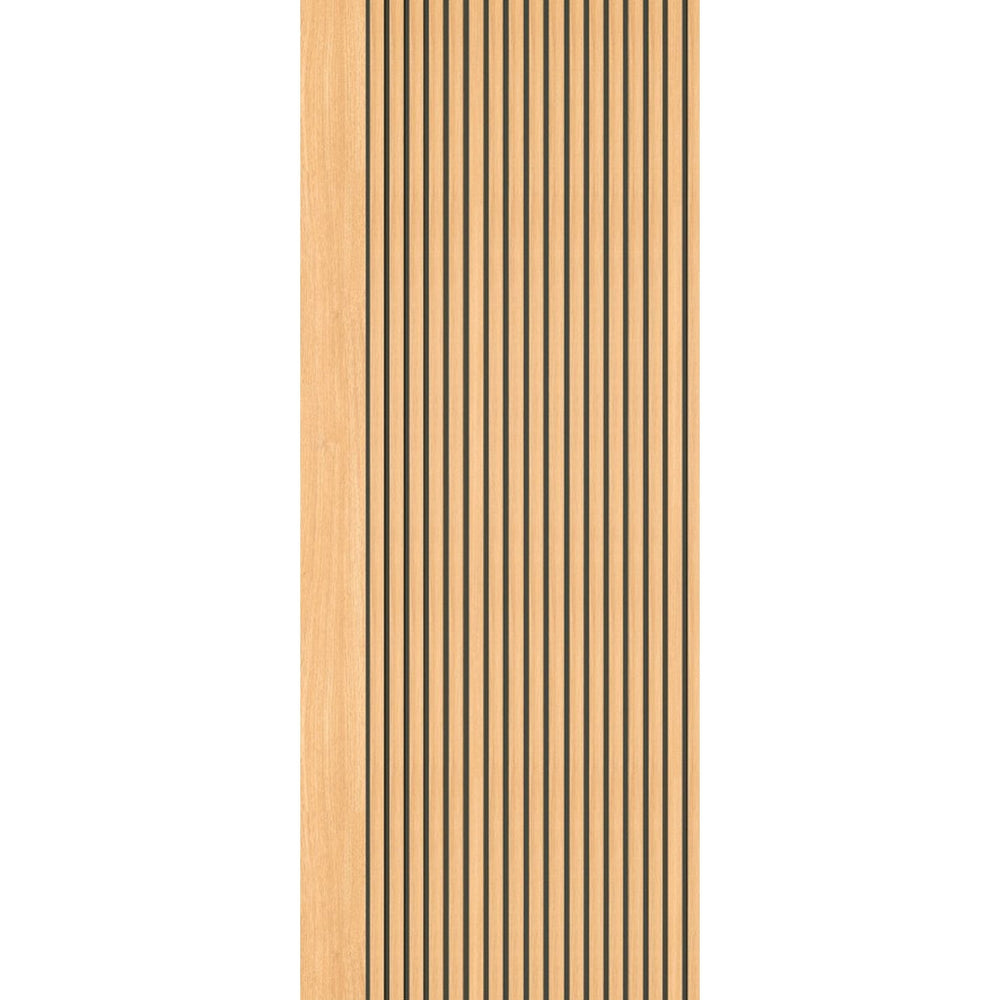 Product Malmo prefinished oak internal fire door on white background