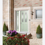 Malton Green 2L Glazed GRP External Door - Lifestyle Image 1