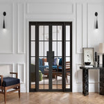 Malvern Black W6 Prefinished Room Divider - Lifestyle Image 1