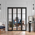 Malvern Black W8 Prefinished Room Divider - Lifestyle Image 1