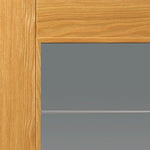 Medina Prefinished Oak Etched Glazed  Internal Door - Lifestyle Image 2