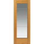Medina Prefinished Oak Etched Glazed  Internal Door - Main Product Image