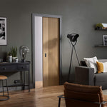 Lifestyle prefinished oak Melbourne internal door installed in a modern interior