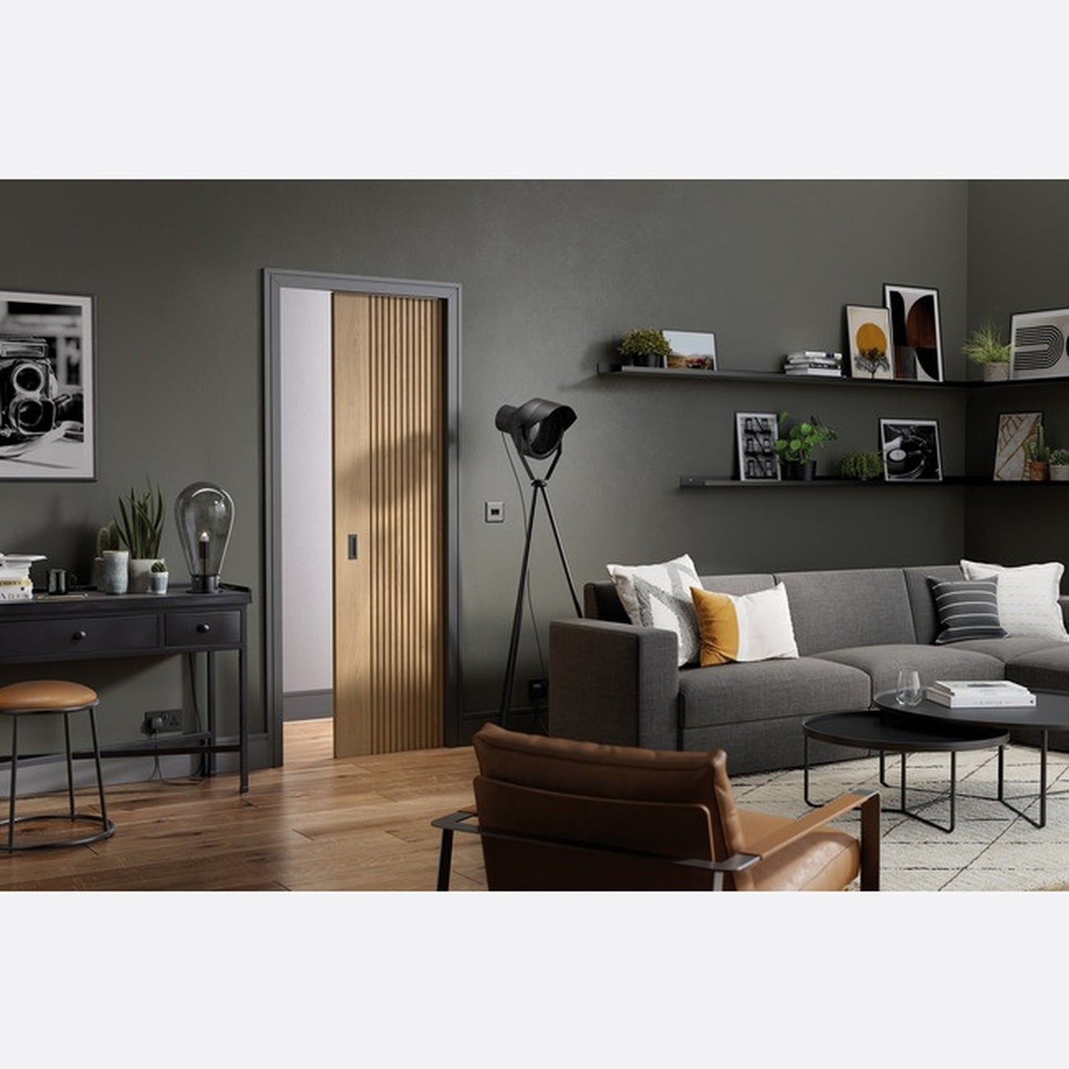 Melbourne Prefinished Oak Internal Door - Lifestyle Image 1