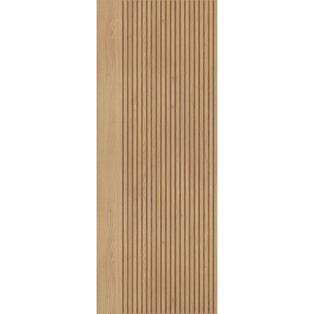 Product Melbourne prefinished oak internal door with modern panel design