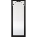 Melrose Black Prefinished Reeded Glazed Door - Main Product Image