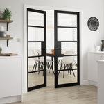 Metro Black Clear Glass Internal Door - Lifestyle Image 2