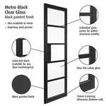 Metro Black Clear Glass Internal Door - Lifestyle Image 3
