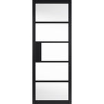 Metro Black Clear Glass Internal Door - Main Product Image