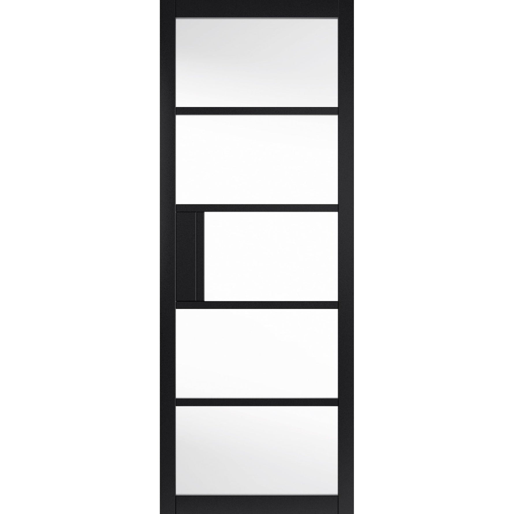Metro Black Clear Glass Internal Door - Main Product Image