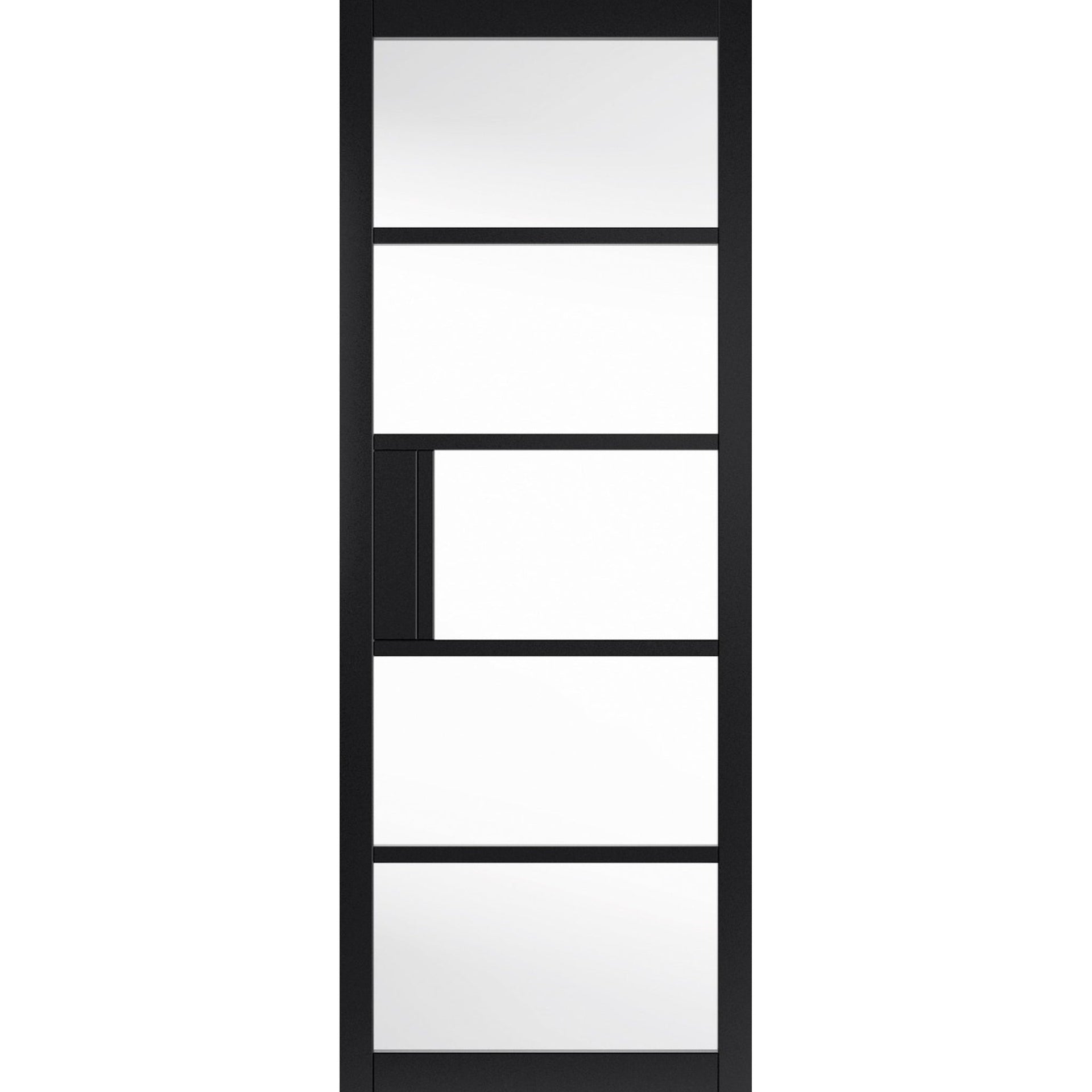 Metro Black Clear Glass Internal Door - Main Product Image