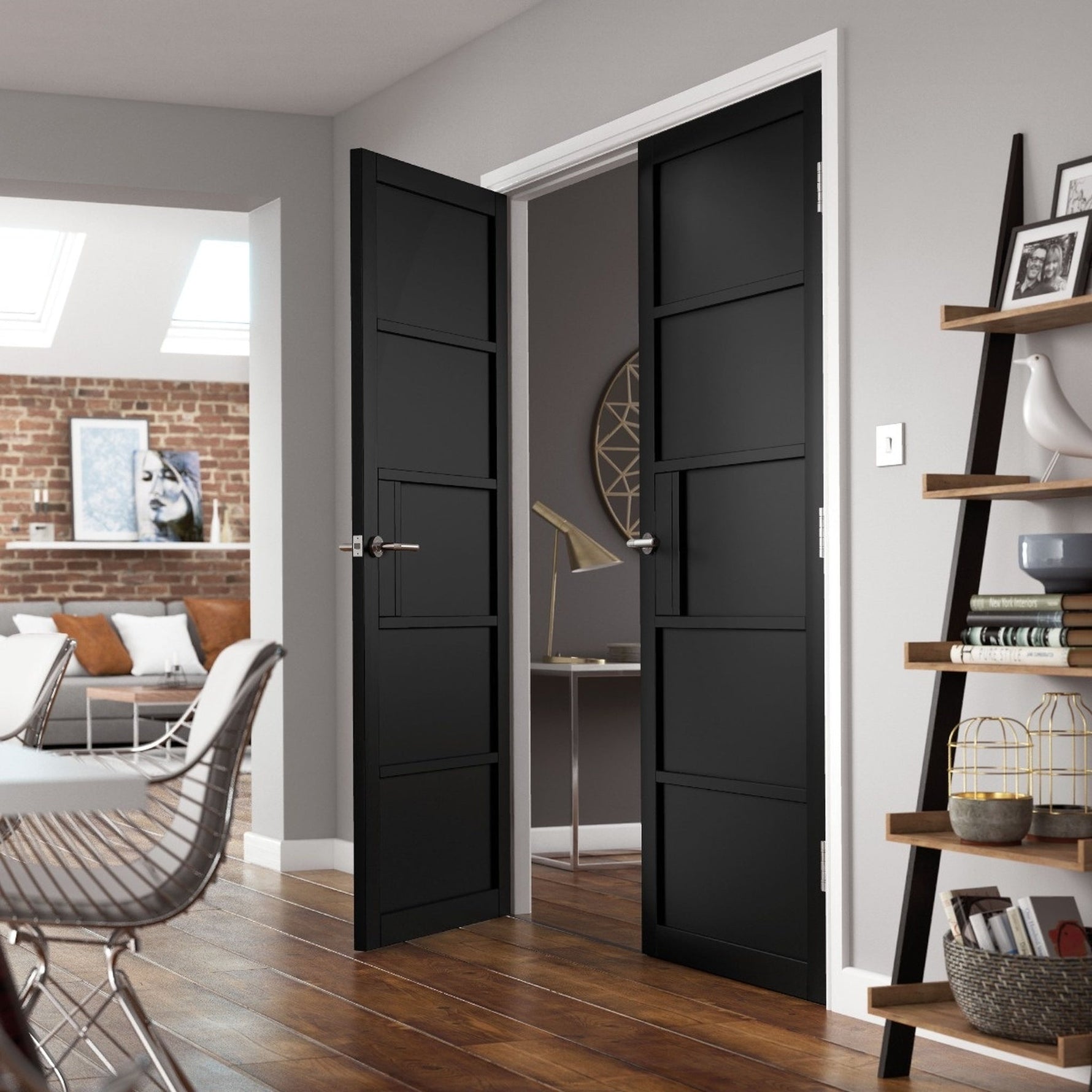 Metro Black Internal Door - Lifestyle Image 2