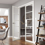 Metro White Clear Glass Internal Door - Lifestyle Image 2