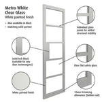Metro White Clear Glass Internal Door - Lifestyle Image 3