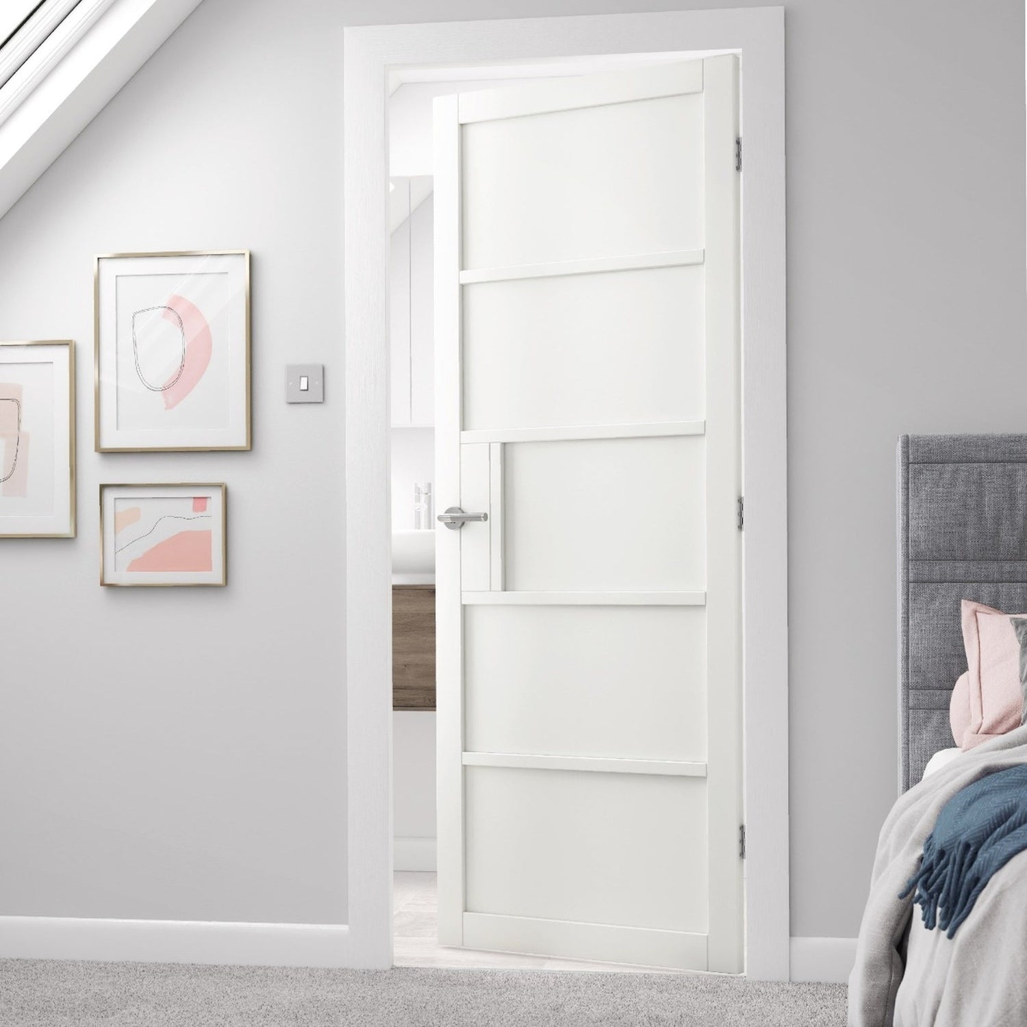 Metro White Internal Door - Lifestyle Image 1