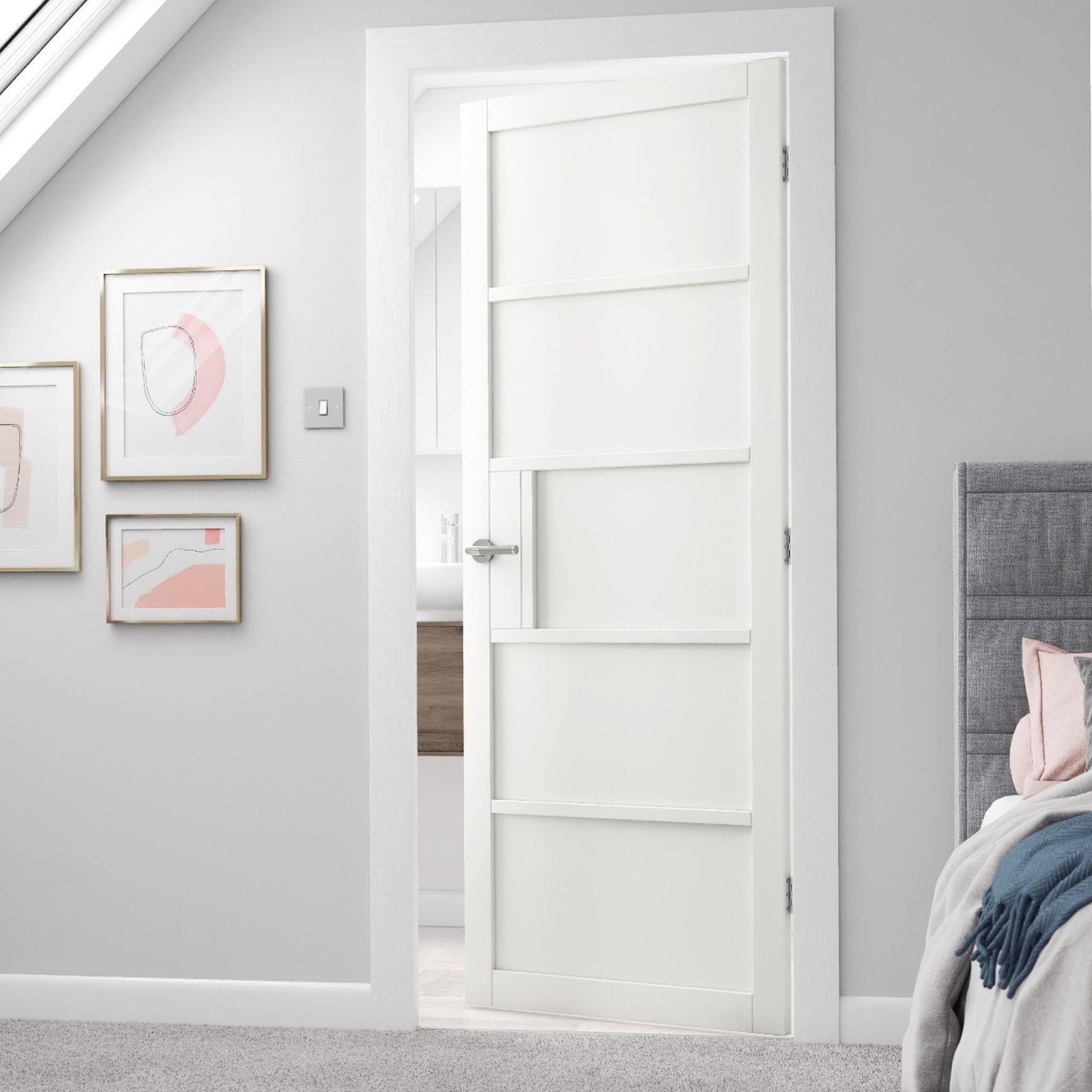 Metro White Internal Door - Lifestyle Image 1