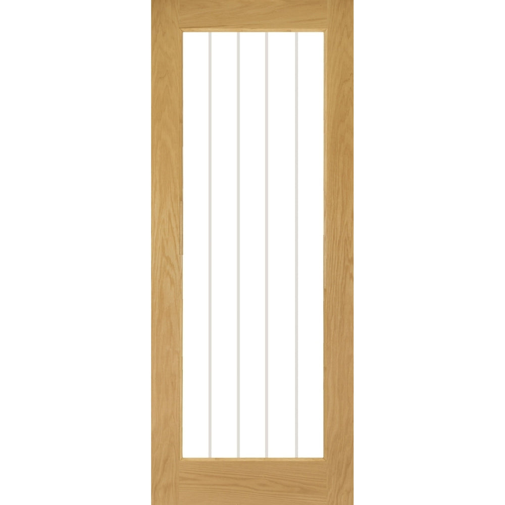 Product Mexicana Ely 1 lite prefinished oak door on white background