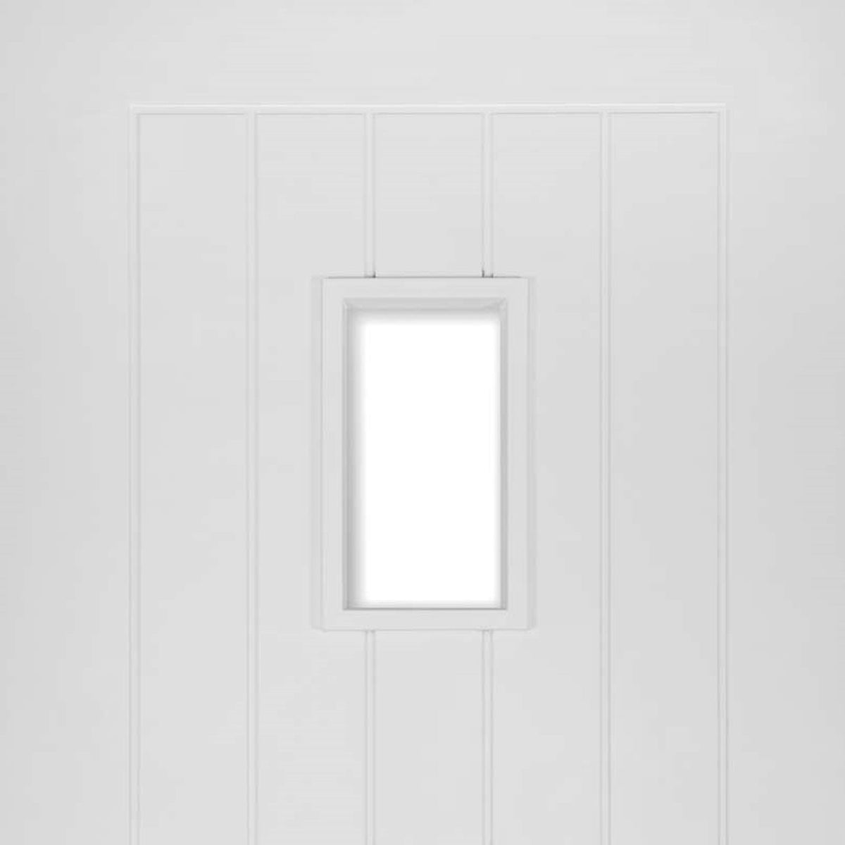 Mexicana Ely Clear Glazed White Primed Door - Lifestyle Image 2