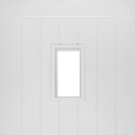 Mexicana Ely Clear Glazed White Primed Door - Lifestyle Image 2