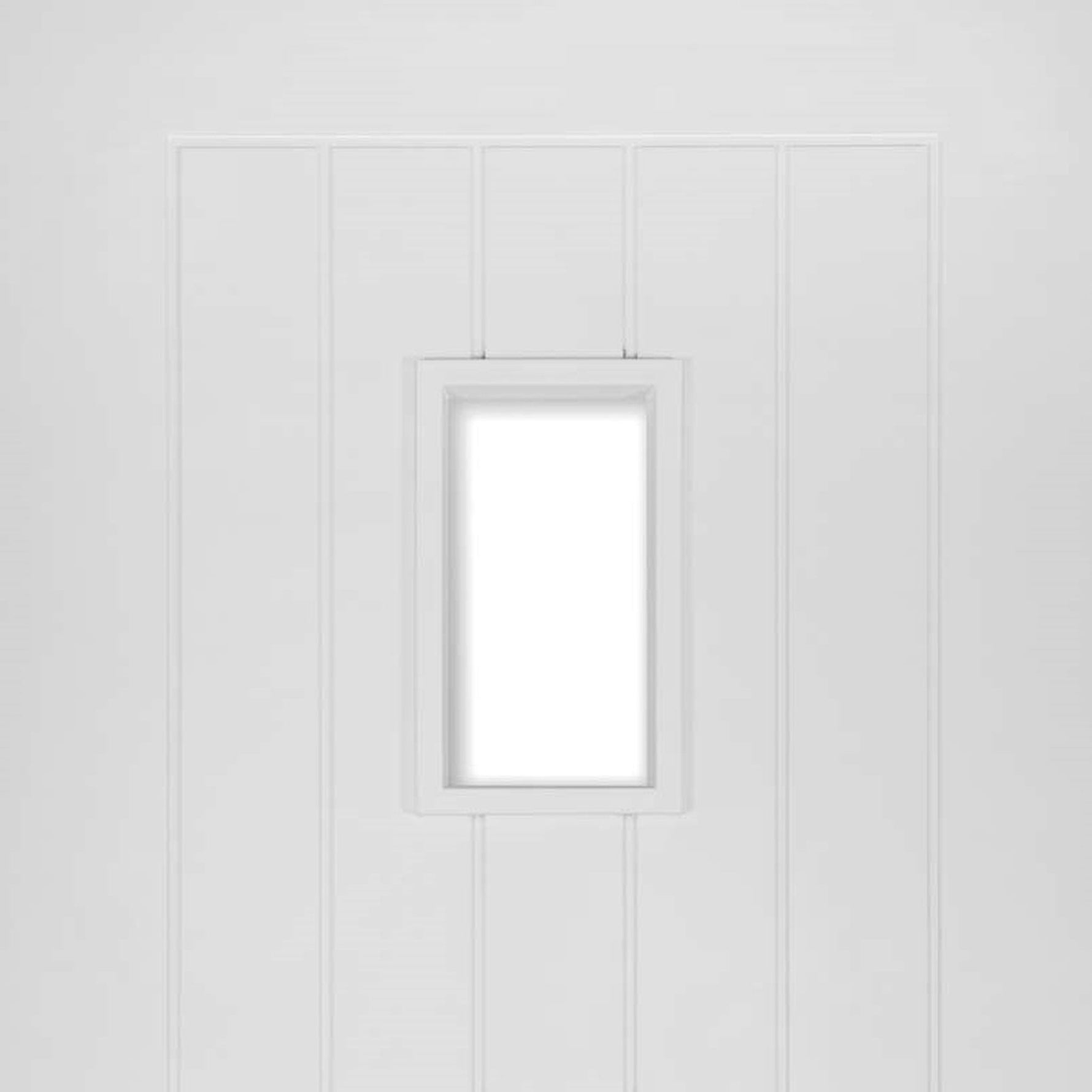 Mexicana Ely Clear Glazed White Primed Door - Lifestyle Image 2