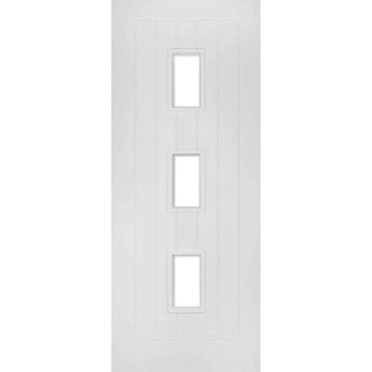 Mexicana Ely Clear Glazed White Primed Door - Main Product Image