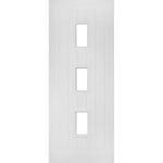 Mexicana Ely Clear Glazed White Primed Door - Main Product Image