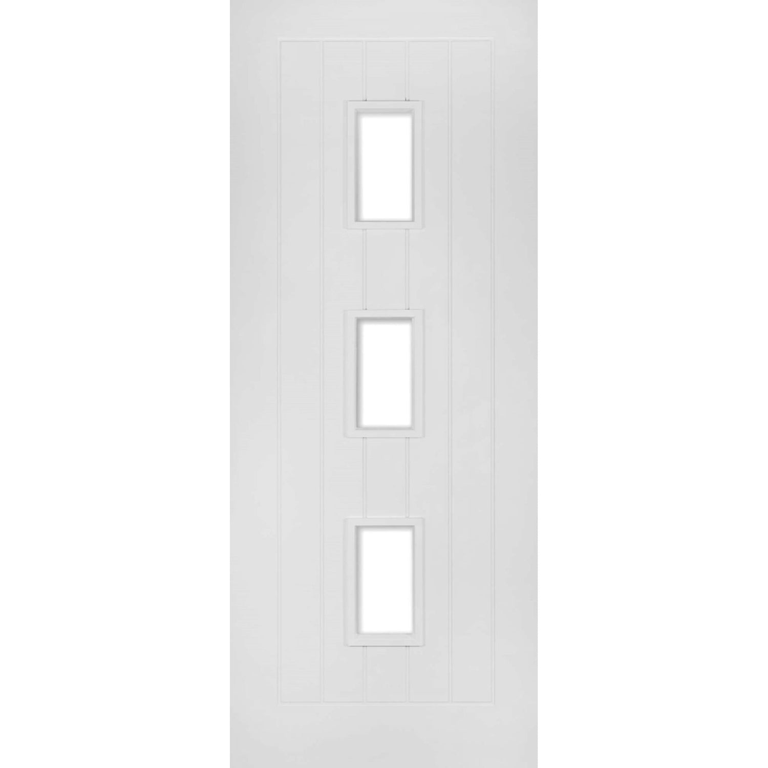 Mexicana Ely Clear Glazed White Primed Door - Main Product Image