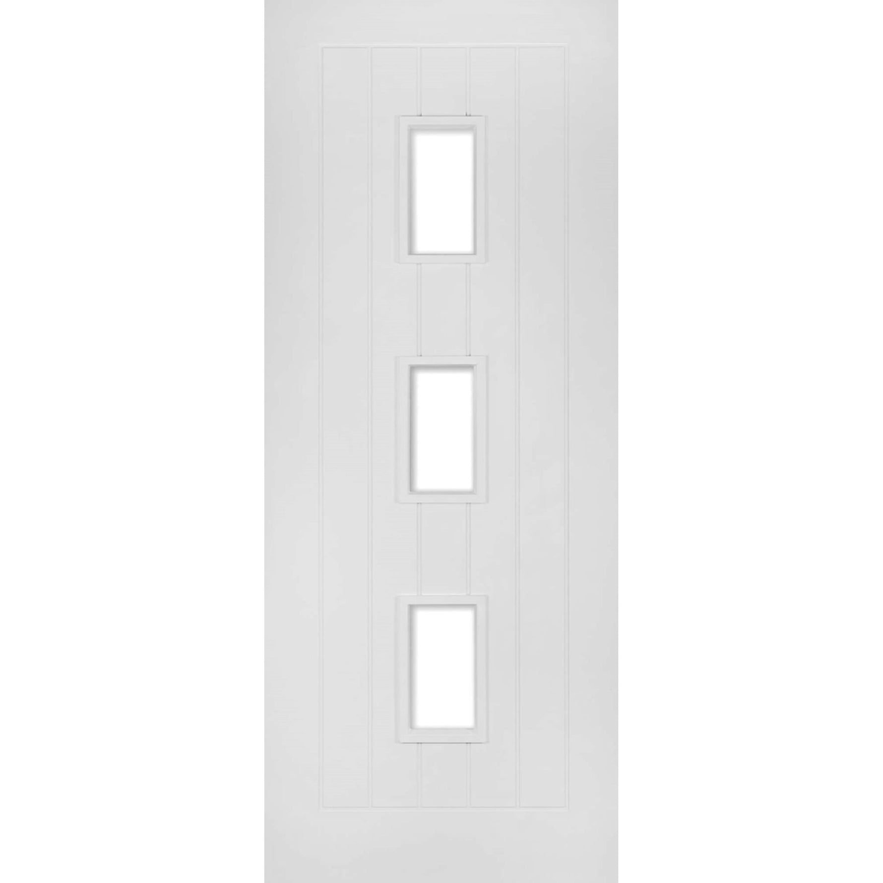 Mexicana Ely Clear Glazed White Primed Door - Main Product Image